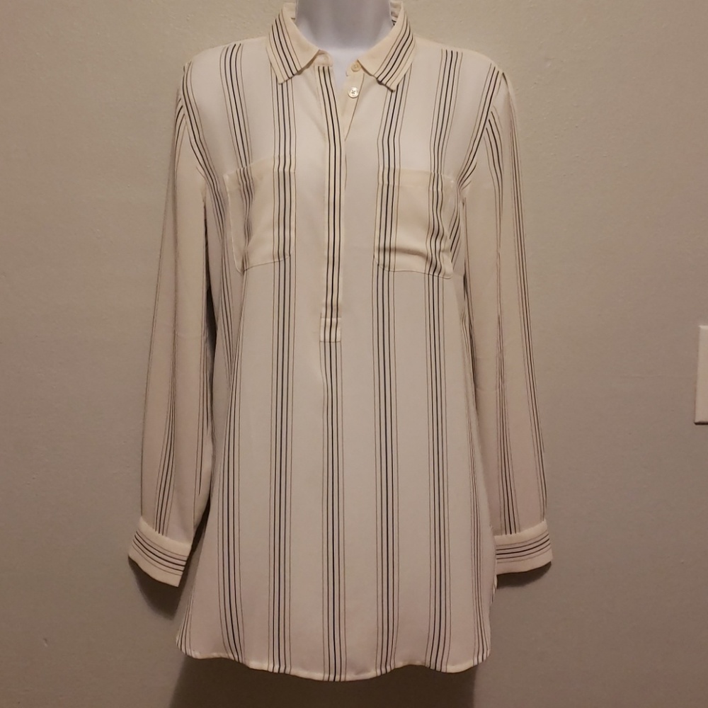 💖LOFT long sleeve collared blouse - Picture 1 of 5